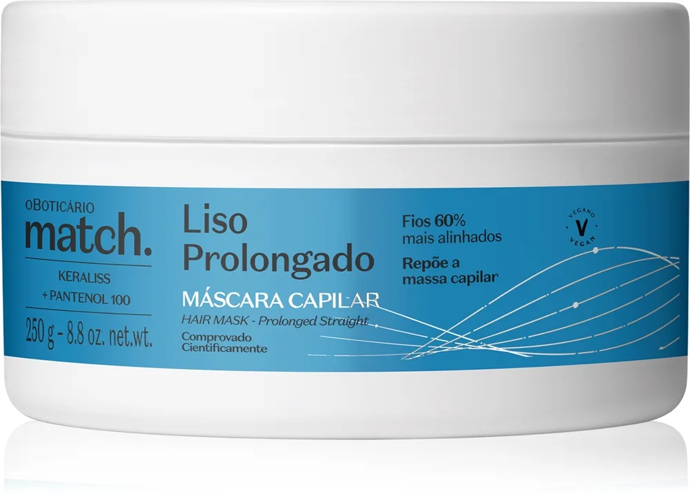 oBoticário Match. Prolonged Smooth glättende Maske für das Haar 250 g