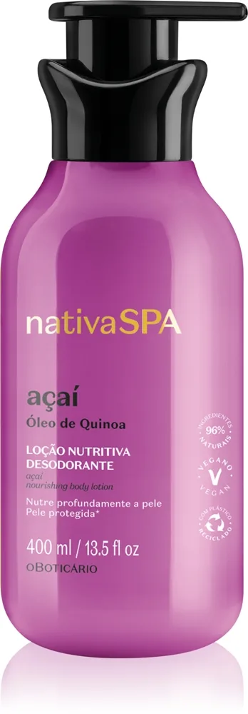 oBoticário Nativa SPA Acai feuchtigkeitsspendende Bodylotion 400 ml