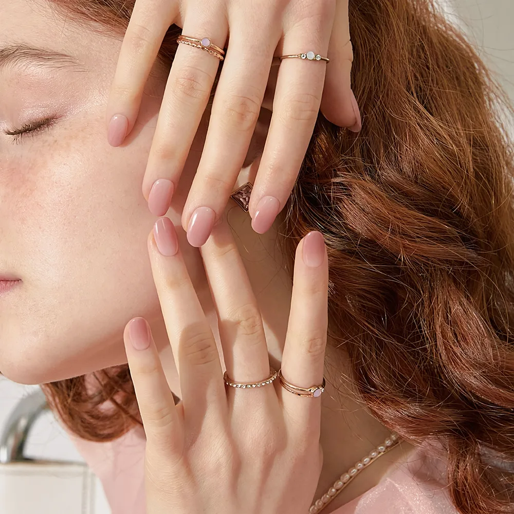 ohora Gel Nail Sticker N Milk Rose klistermærker til negle Skygge ND-173 1 stk.