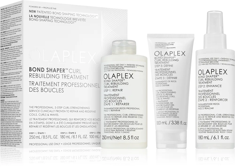 Olaplex Bond Shaper Curl Rebuilding Treatment set setti kiharille hiuksille 3 kpl