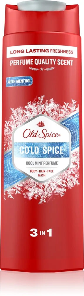 Old Spice Cold Spice Brusegel 3-i-1 til mænd 400 ml