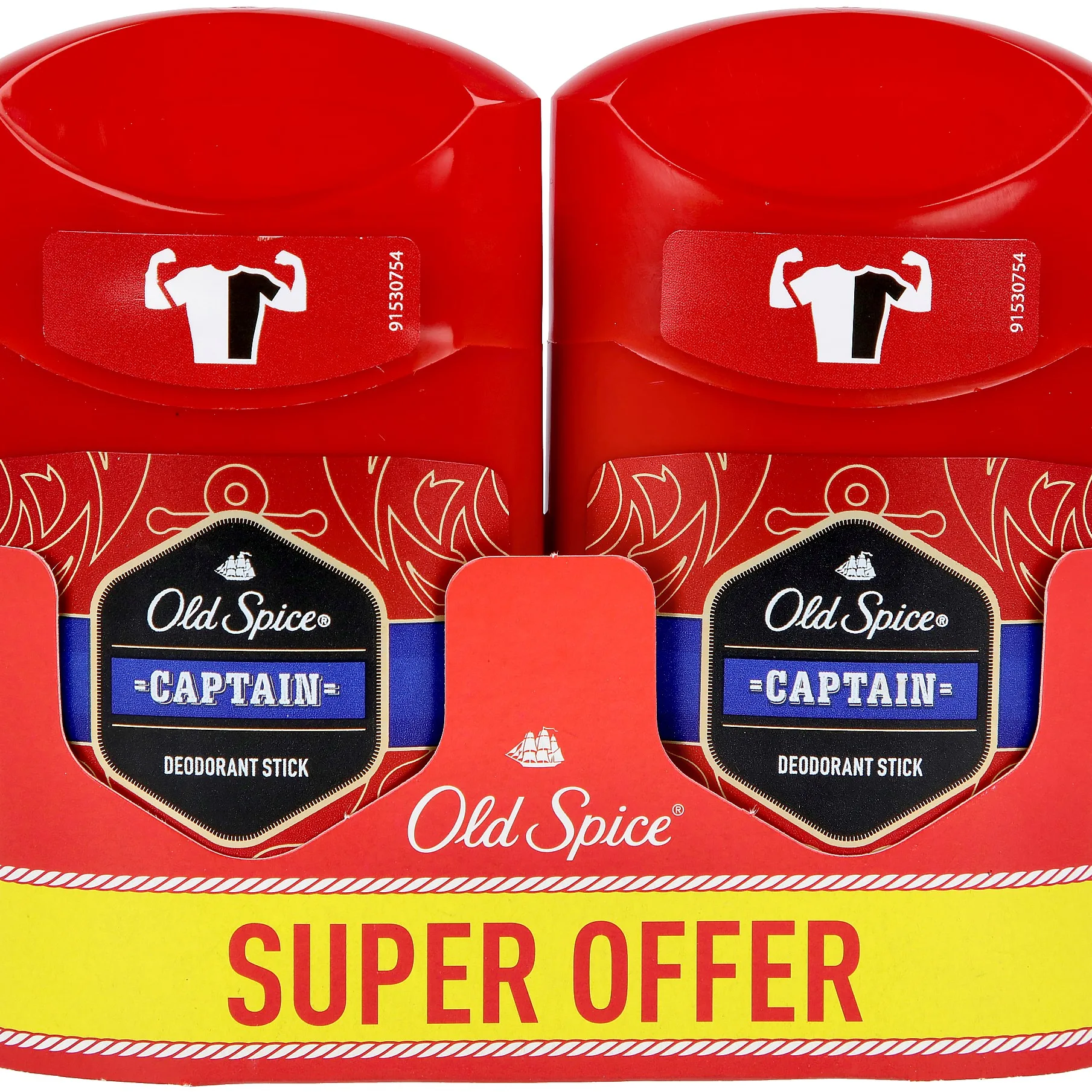 Old Spice Deodorant Stick Captain 2 Pack 100 ml