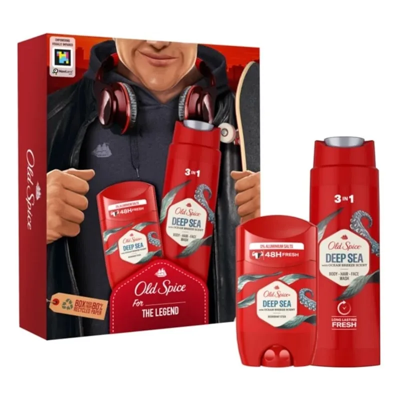 Giftset Old Spice Deep Sea Deo Stick 50ml + Shower gel 250ml