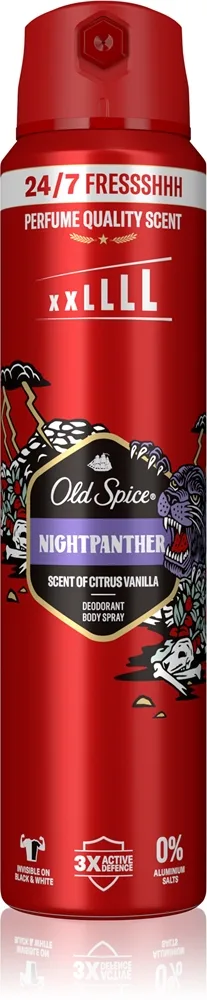 Old Spice Nightpanther Deodorant og kropsspray til mænd 250 ml