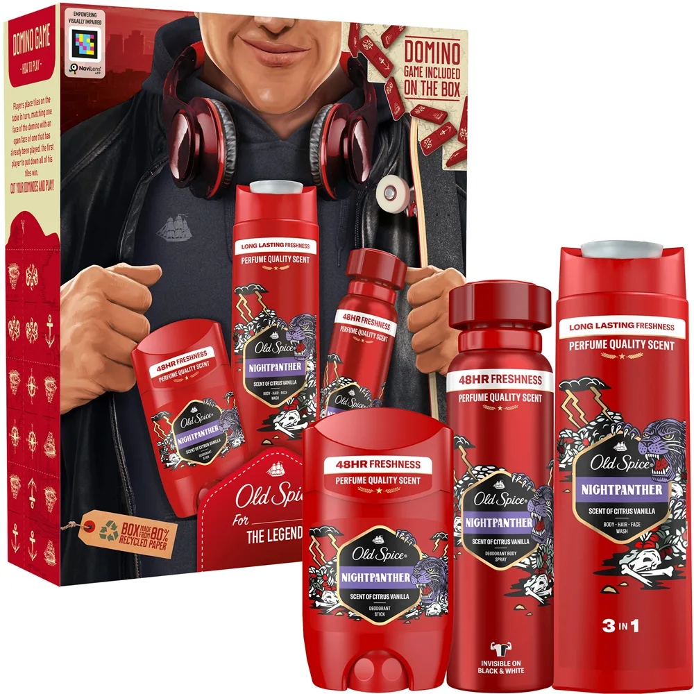 Old Spice Nightpanther Wild Explorer Set Presentförpackning för män