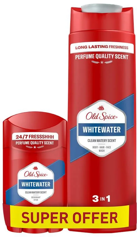 Old Spice Whitewater edullinen pakkaus