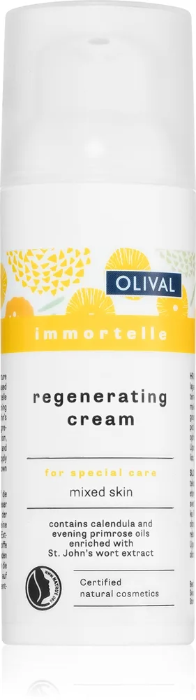 Olival Immortelle Regenerating Cream elvyttävä voide rasvoittuvalle ja sekaiholle 50 ml