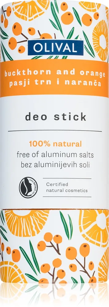 Olival Natural Buckthorn and Orange Aluminium-fri deodorant stick 40 g