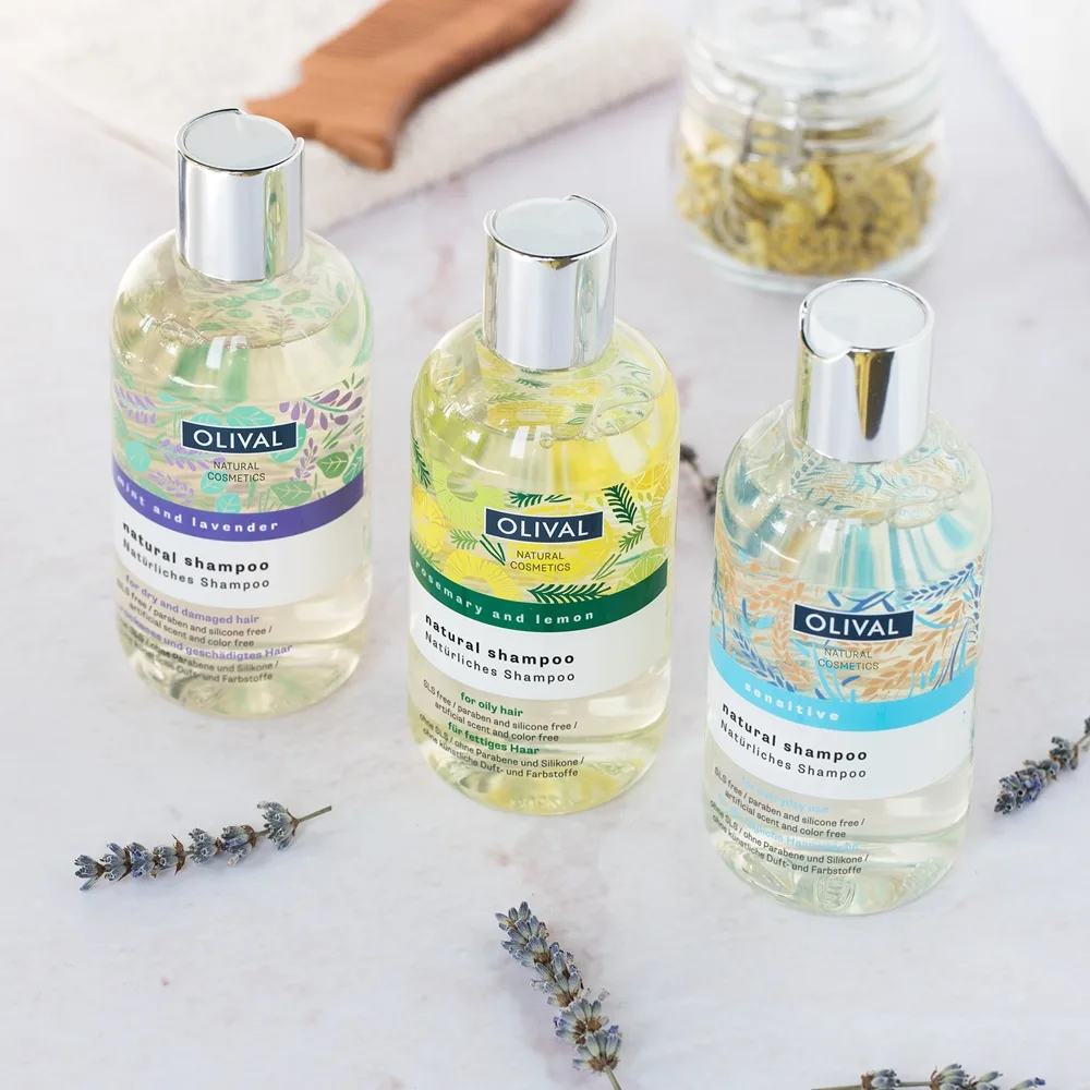 Olival Natural Rosemary and Lemon Naturlig shampoo Til fedtet hår 250 ml