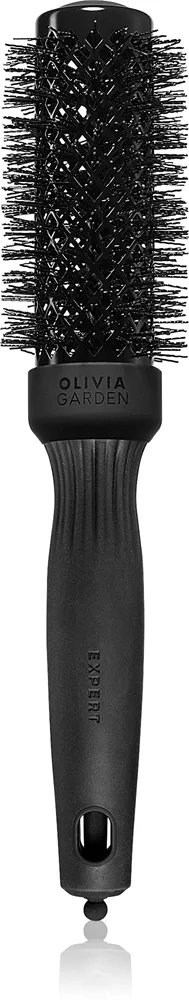 Olivia Garden Black Label SHINE Wavy Bristles pyöreä harja hiuksiin läpimitta 35 mm 1 kpl