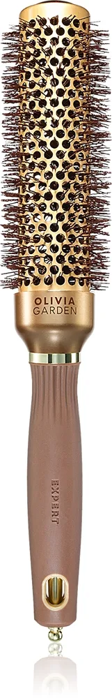 Olivia Garden Expert Blowout Speed Gold&Brown pyöreä hiusharja 35mm 1 kpl