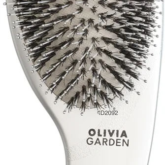 Olivia Garden Expert CURVE Nylon Silver Hårborste Med vildsvinshår 1 st.