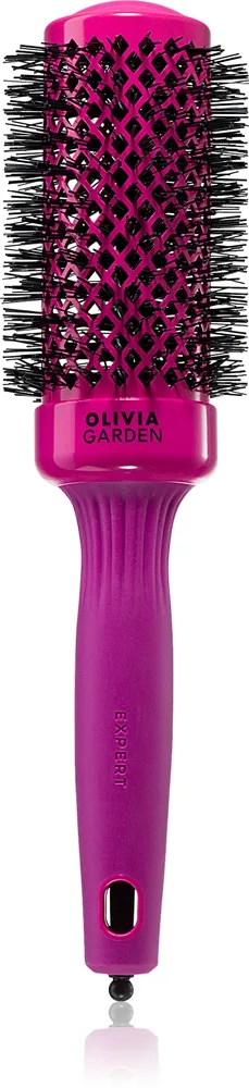 Olivia Garden Expert Shine Hot Pink föönausharja pitkille hiuksille 45 mm 1 kpl
