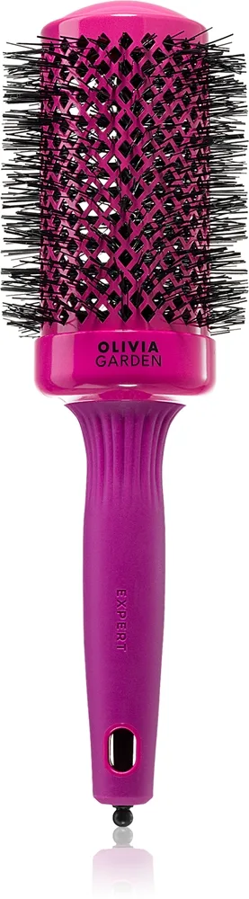 Olivia Garden Expert Shine Hot Pink föönausharja pitkille hiuksille 55 mm 1 kpl