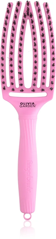 Olivia Garden Fingerbrush ThinkPink Boar & Nylon Pink Tokyo Hårbørste 1 stk.