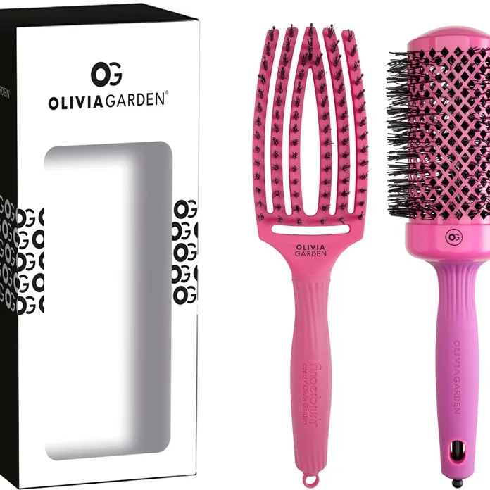 Olivia Garden Hot Pink Set Presentförpackning För hårstyling med värme