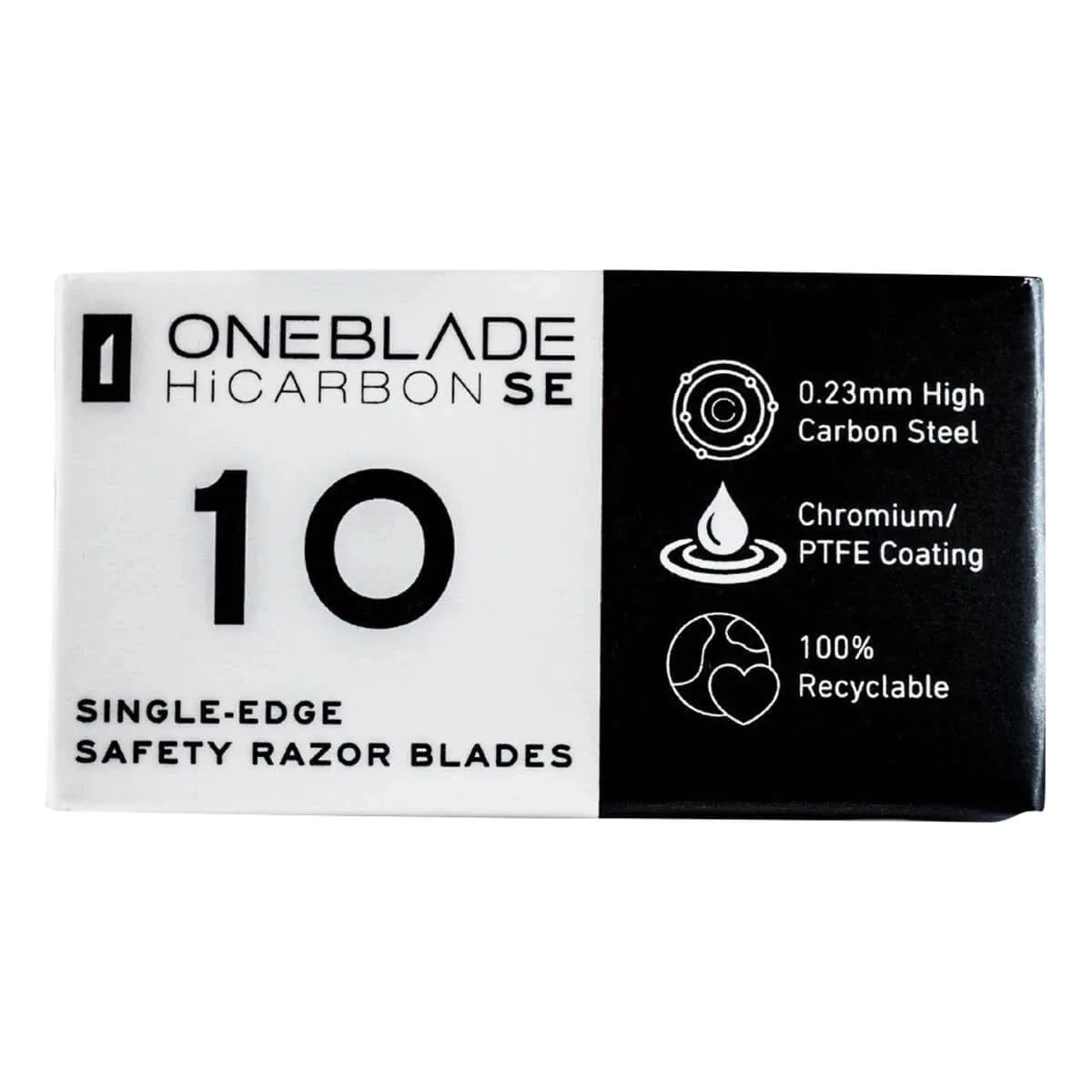 OneBlade HiCarbon SE Single Edge Barberblade, 10 stk.