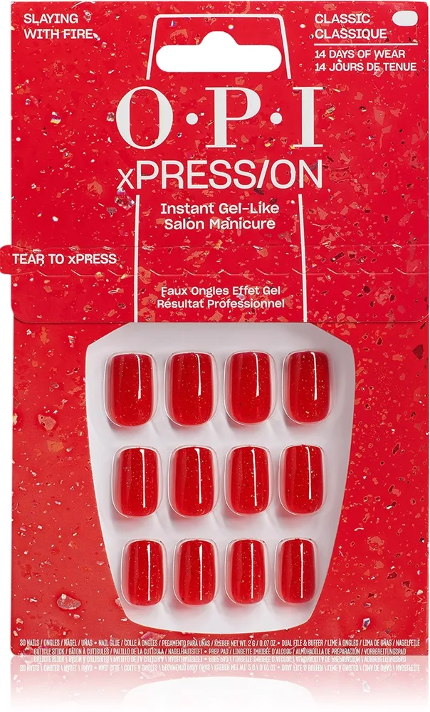 OPI Make ‘Em Jelly! XPRESS/ON kunstige negle Slaying with Fire 30 stk.
