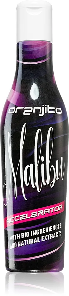 Oranjito Malibu Accelerator Solariesolcreme med økologiske ingredienser og brunings accelerator unisex Aroma White Tea 200 ml