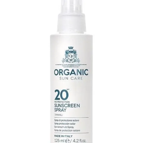 Organic Sun Care Sunscreen Spray SPF 20 Tamanu 125 ml