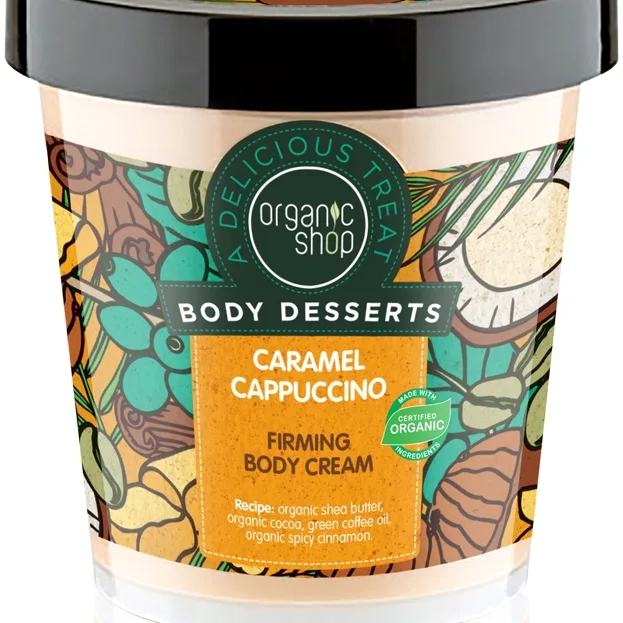 Organic Shop Body Desserts Caramel Cappuccino Åtstramande kroppskräm 450 ml
