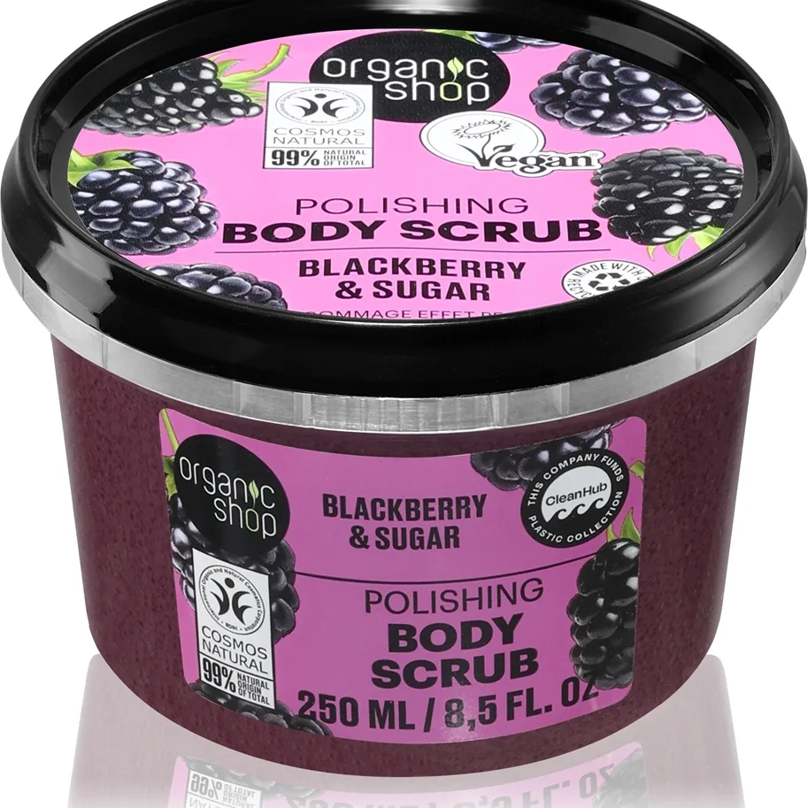 Organic Shop Body Scrub Blackberry & Sugar silottava vartalokuorinta 250 ml