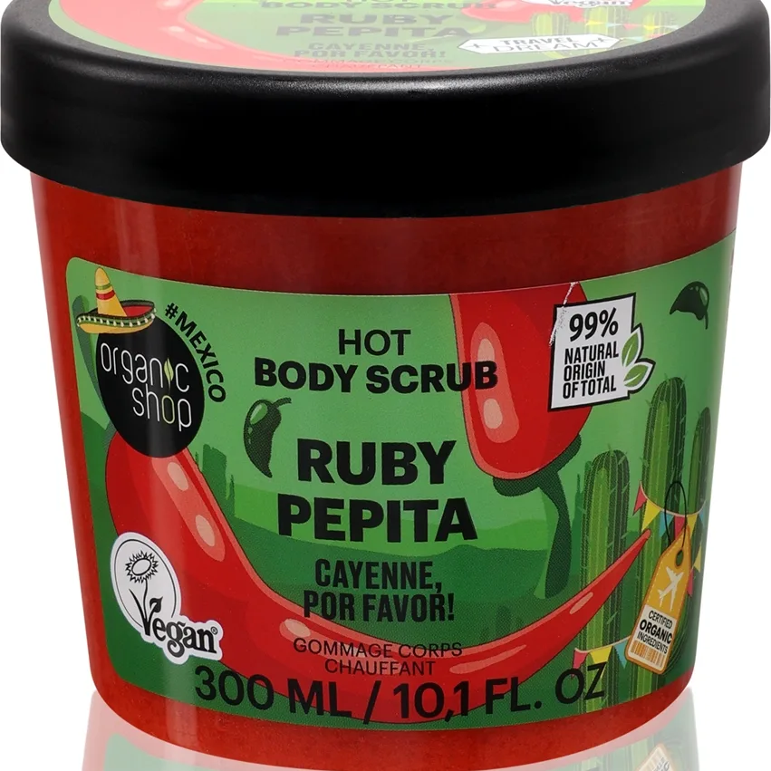 Organic Shop Body Scrub Ruby Pepita lämmittävä vartalokuorinta 300 ml