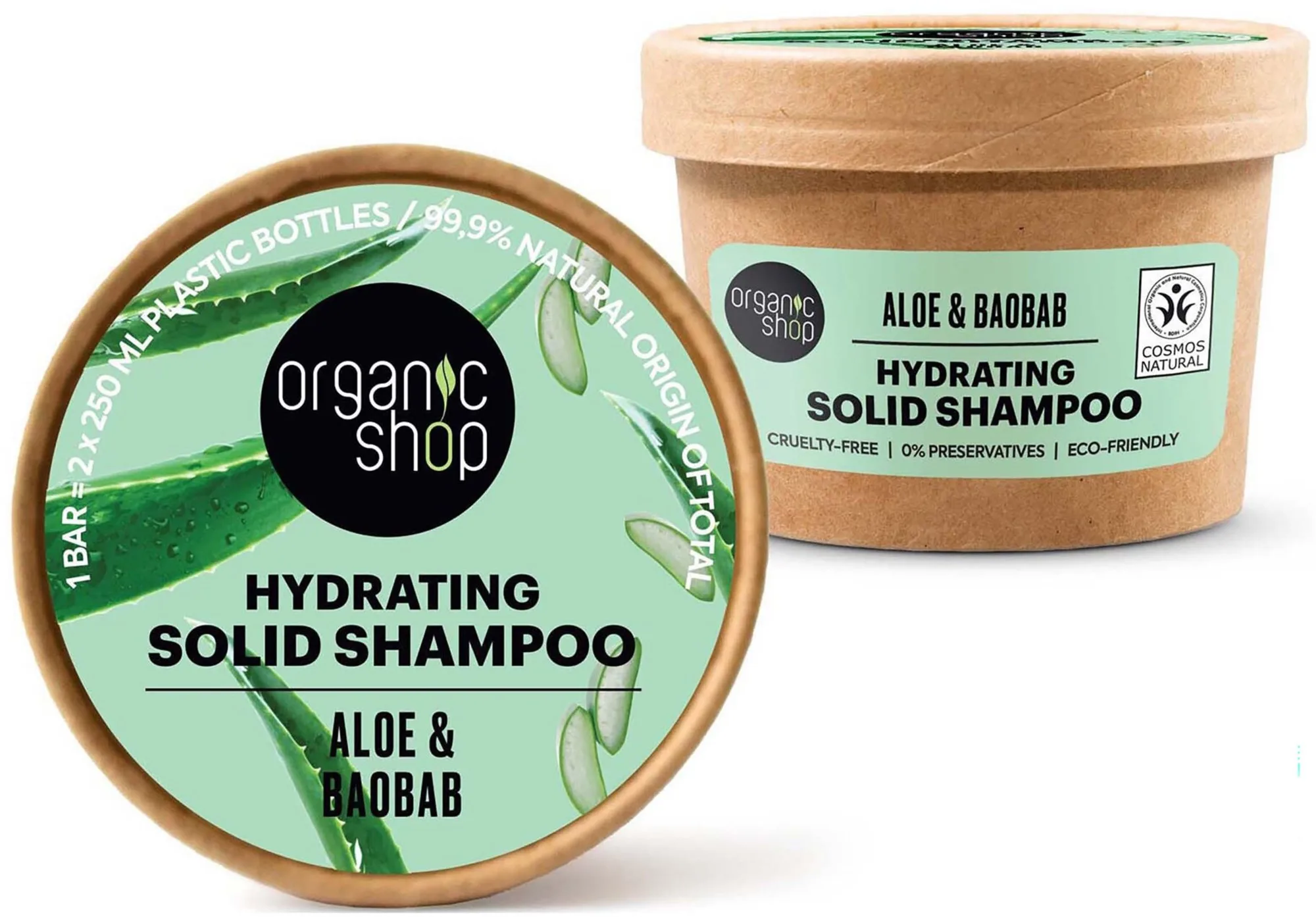 Organic Shop Hydrating Solid Shampoo Aloe & Baobab 60 g