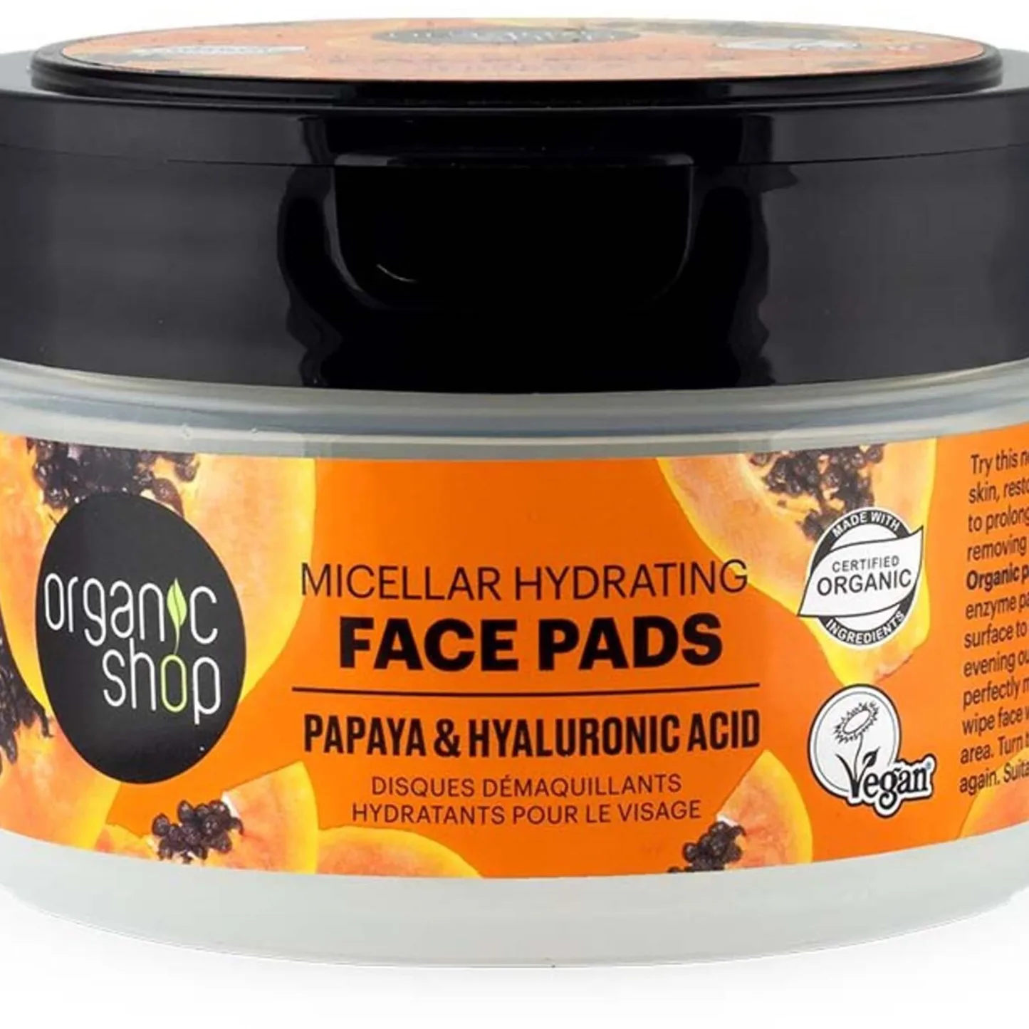 Organic Shop Micellar Hydrating Face Pads 20 pcs