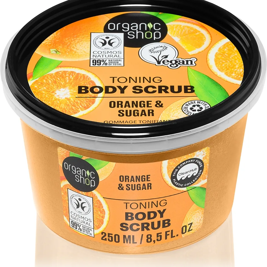 Organic Shop Orange & Sugar Toning Exfoliator för kropp 250 ml