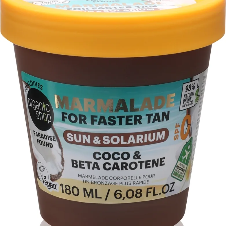 Organic Shop Paradise Found Coco & Beta Carothene Kroppssmör för förbättring av solbränna 180 ml