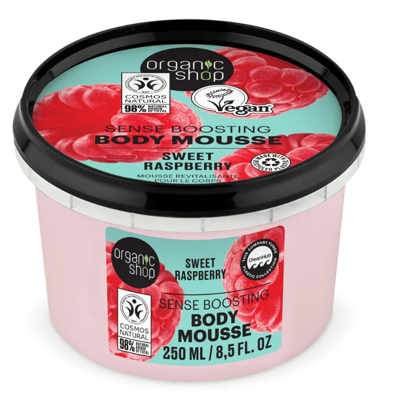 Organic Shop Sense Boosting Body Mousse Sweet Raspberry (250 ml)