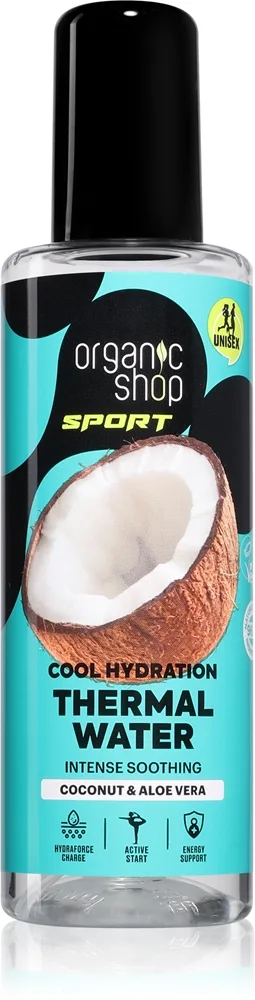 Organic Shop Sport Coconut & Aloe Vera lähdevesi kosteuttava vaikutus 200 ml