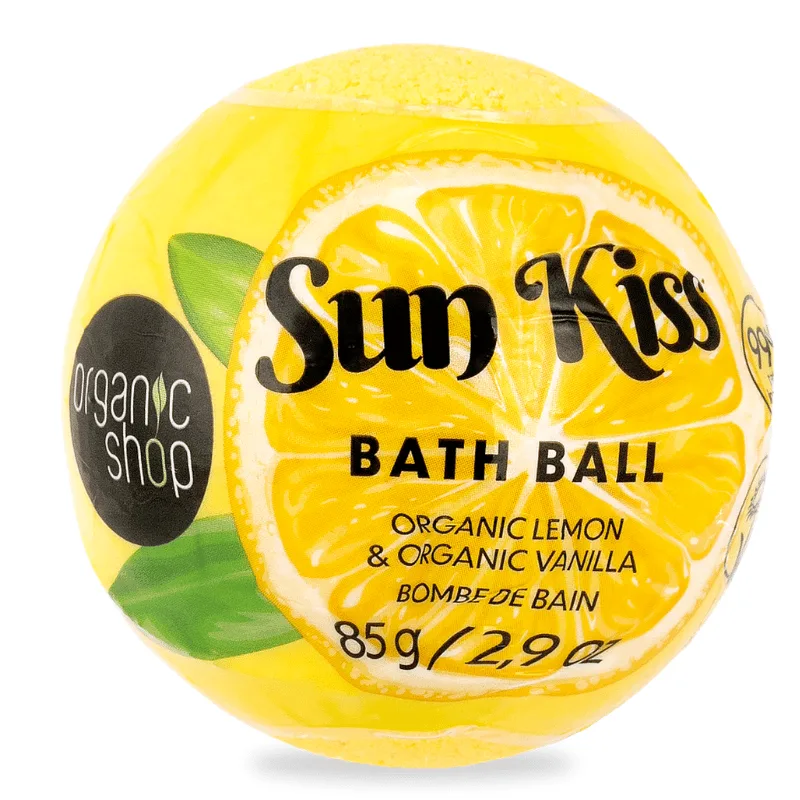 Organic Shop Sun Kiss Lemon & Vanilla Bath Bomb (85 g)