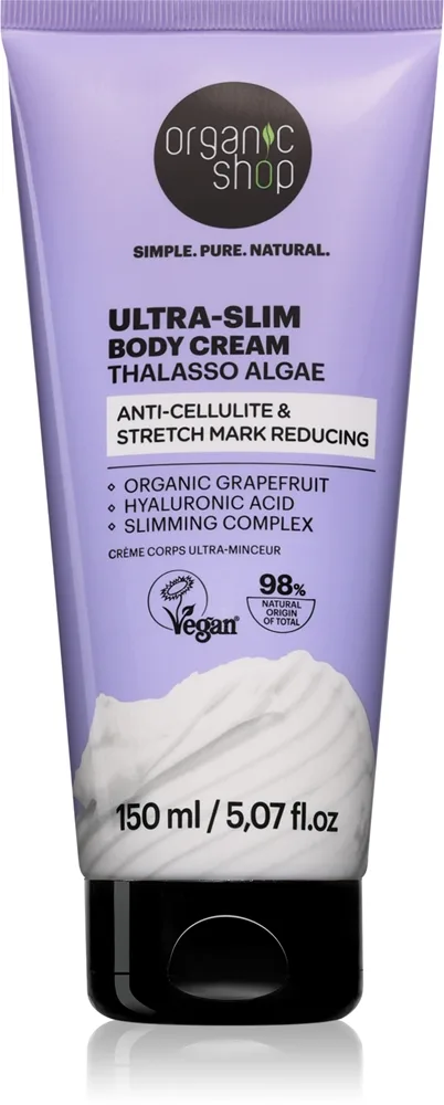 Organic Shop Thalasso Ultra-Slim Body Cream hoikentava vartalovoide selluliittiin ja raskausarpiin 150 ml