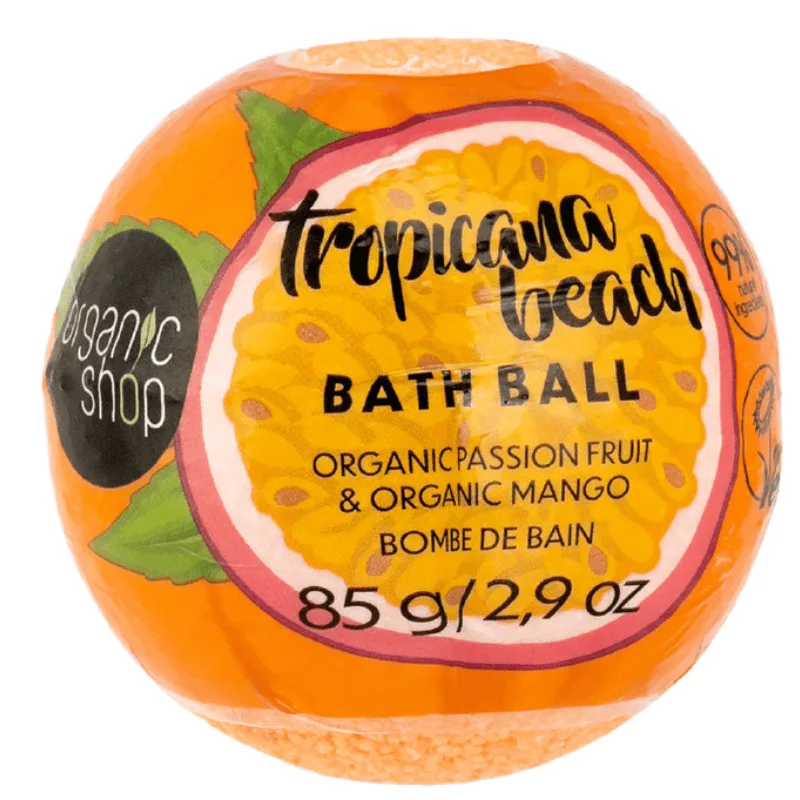 Organic Shop Tropicana Beach Passion Fruit & Mango Bath Bomb (85 g)