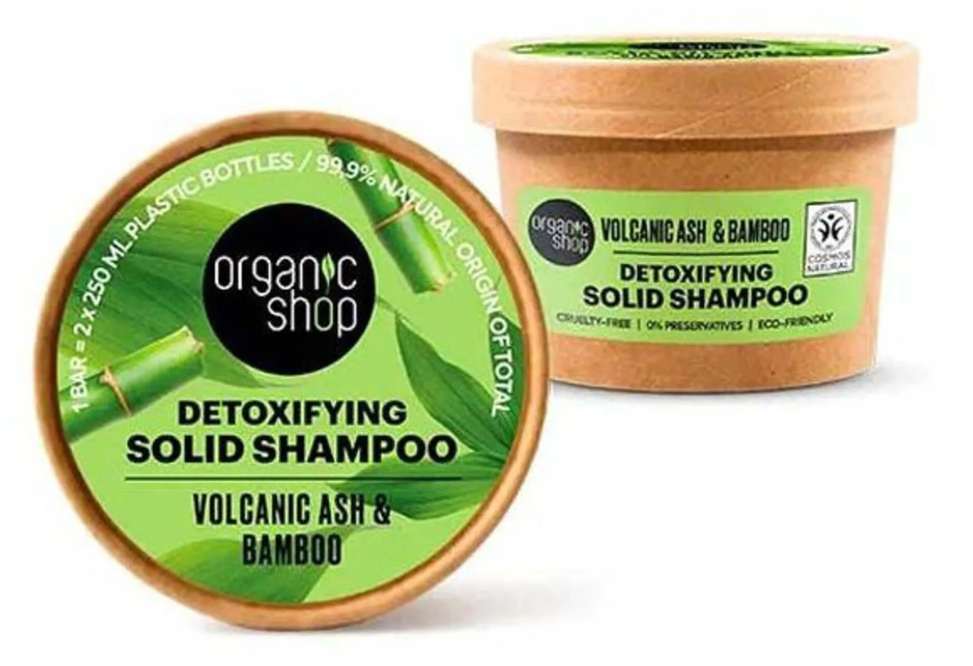 Organic Shop Volumizing Solid Shampoo Volcanic Ash & Bamboo 60 g
