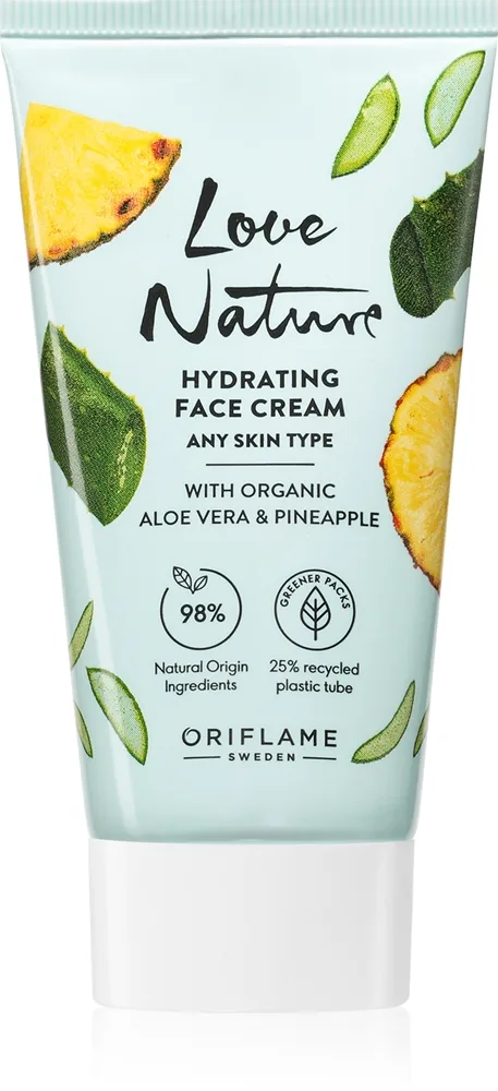 Oriflame Love Nature Organic Aloe Vera & Pineapple Fuktgivande ansiktskräm 50 ml