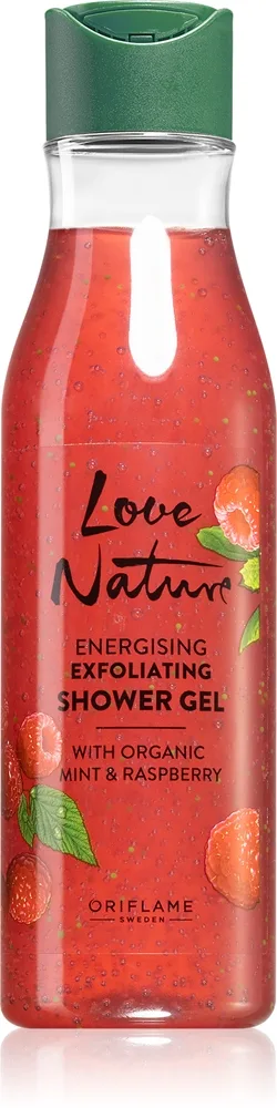 Oriflame Love Nature Organic Mint & Raspberry kuoriva suihkugeeli 250 ml