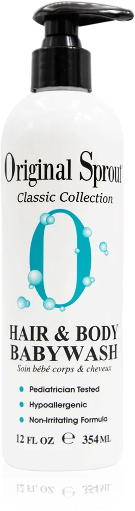 Original Sprout Classic Collection Hair & Body Babywash Tvätt-gel för kropp och hår för känslig hud för Barn pH 6,0 – 7,0 946 ml
