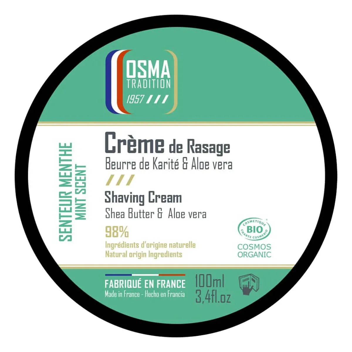 Osma Barbercreme, Mint, 100 ml.