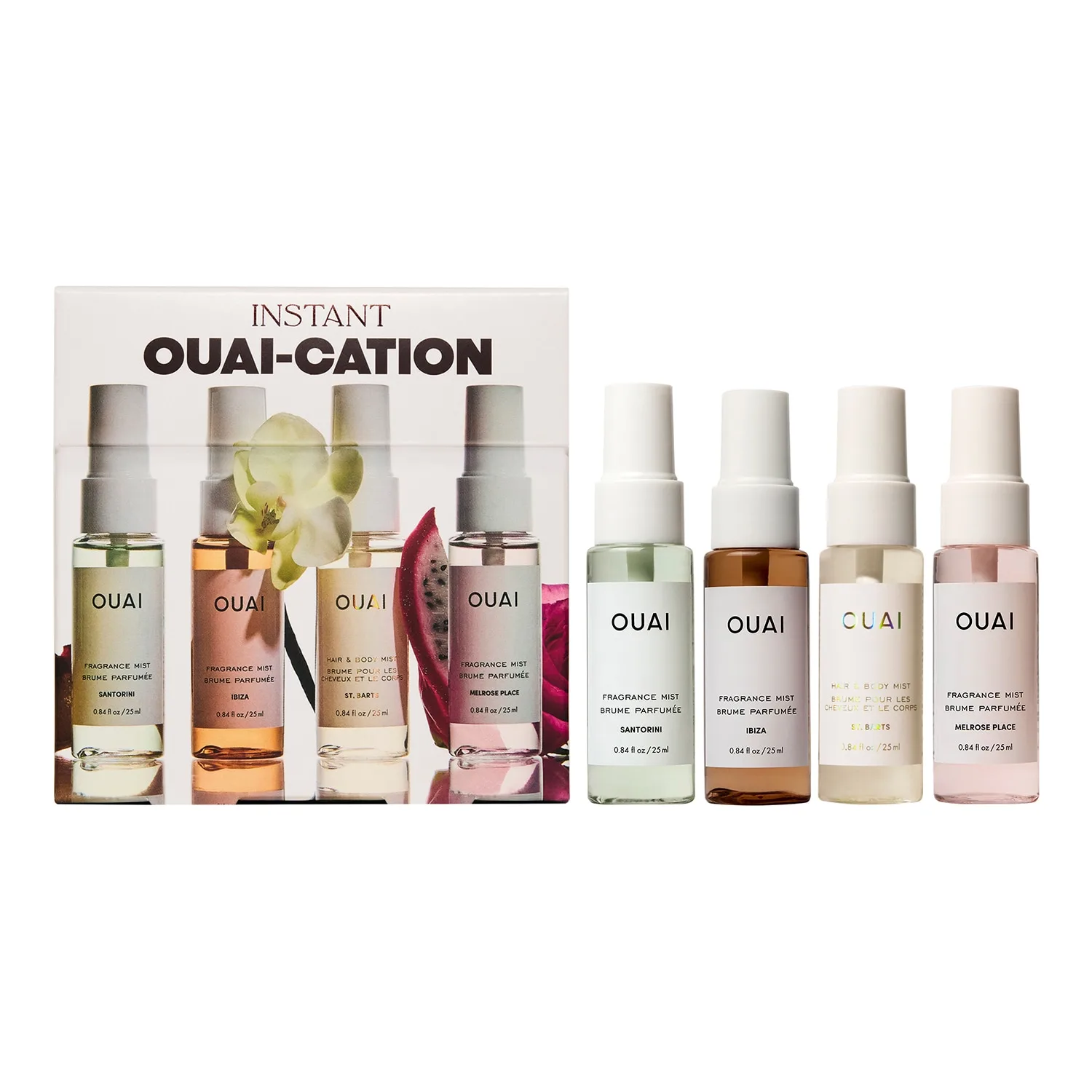 Ouai - Instant Ouai-cation - Gavesæt Med Parfumerede Mists Til Hår Og Krop - Fragrance Mist Edt - Deluxe Kit - For Women