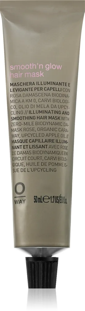 Oway Smooth'n glow Hair Mask Udglattende maske for skinnende og blødt hår 50 ml