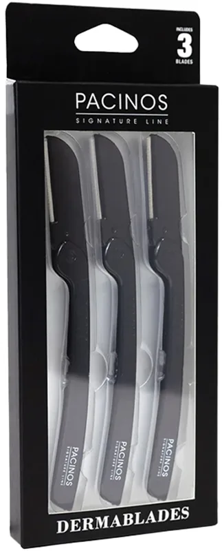Pacinos Siganture Line Derma Blades Barberkniv til ansigt 3 stk.