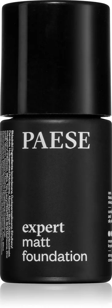 Paese Expert Matt Foundation Mattifierande mousse-foundation För blandhud till fet hud True Beige 30 ml