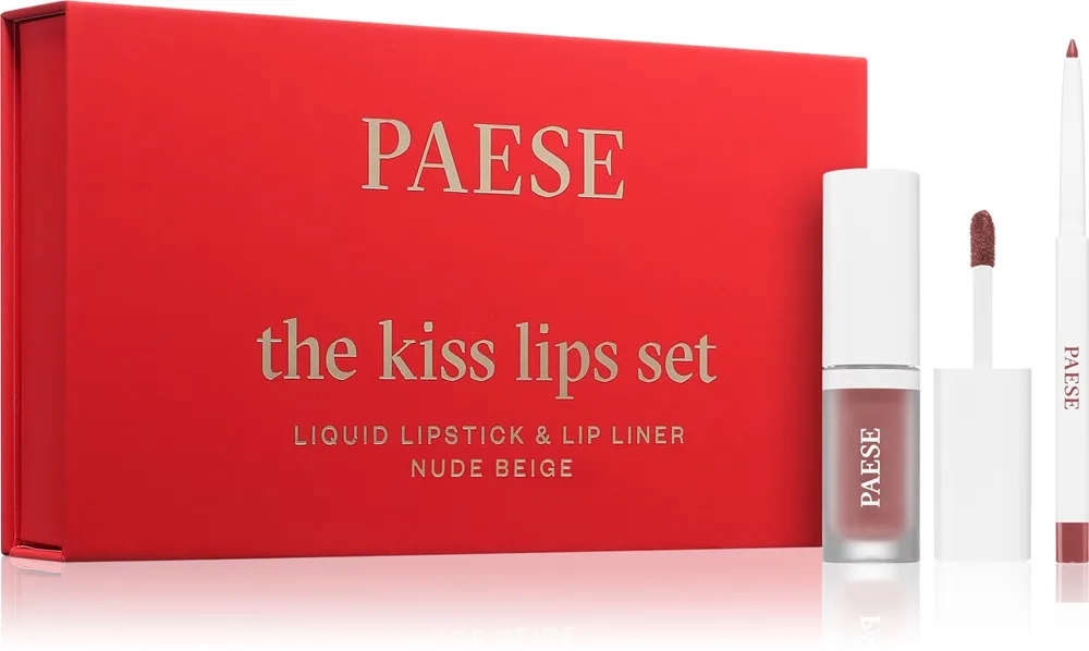 Paese The Kiss Lips Set Presentförpackning Skugga 01 Nude Beige