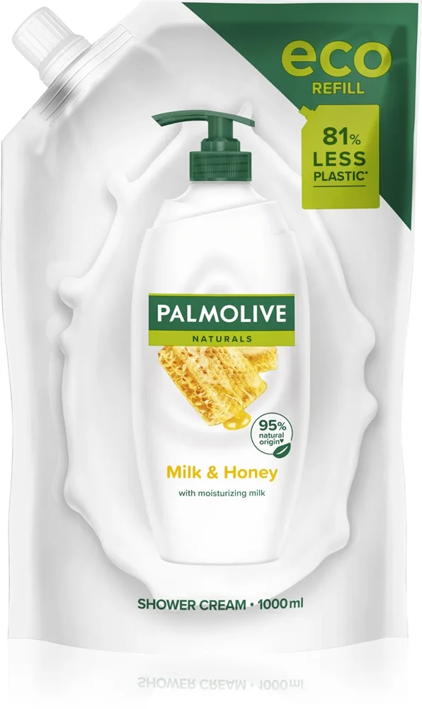 Palmolive Naturals Milk & Honey Stresslättnande duschgel Påfyllning 1000 ml