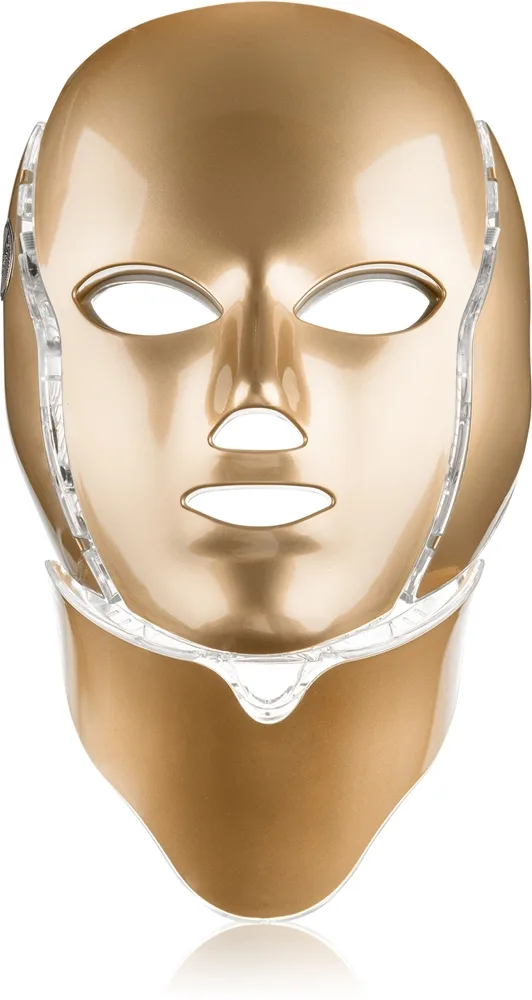 PALSAR7 LED Mask Face and Neck hoitava LED-naamio kasvoille ja kaulalle Gold 1 kpl