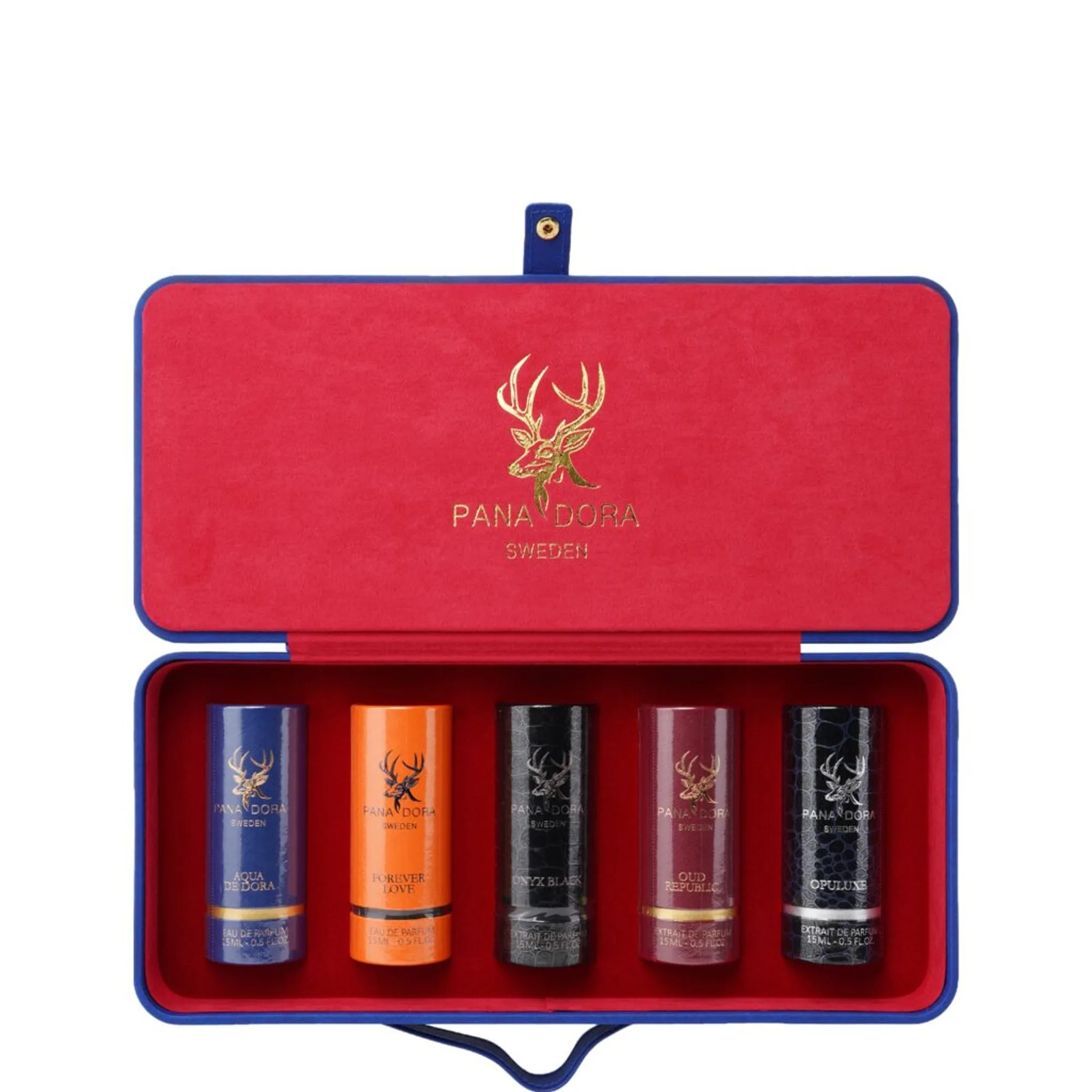Pana Dora Sample Kit - 5 Fragrances Travel Set Blue Doftset