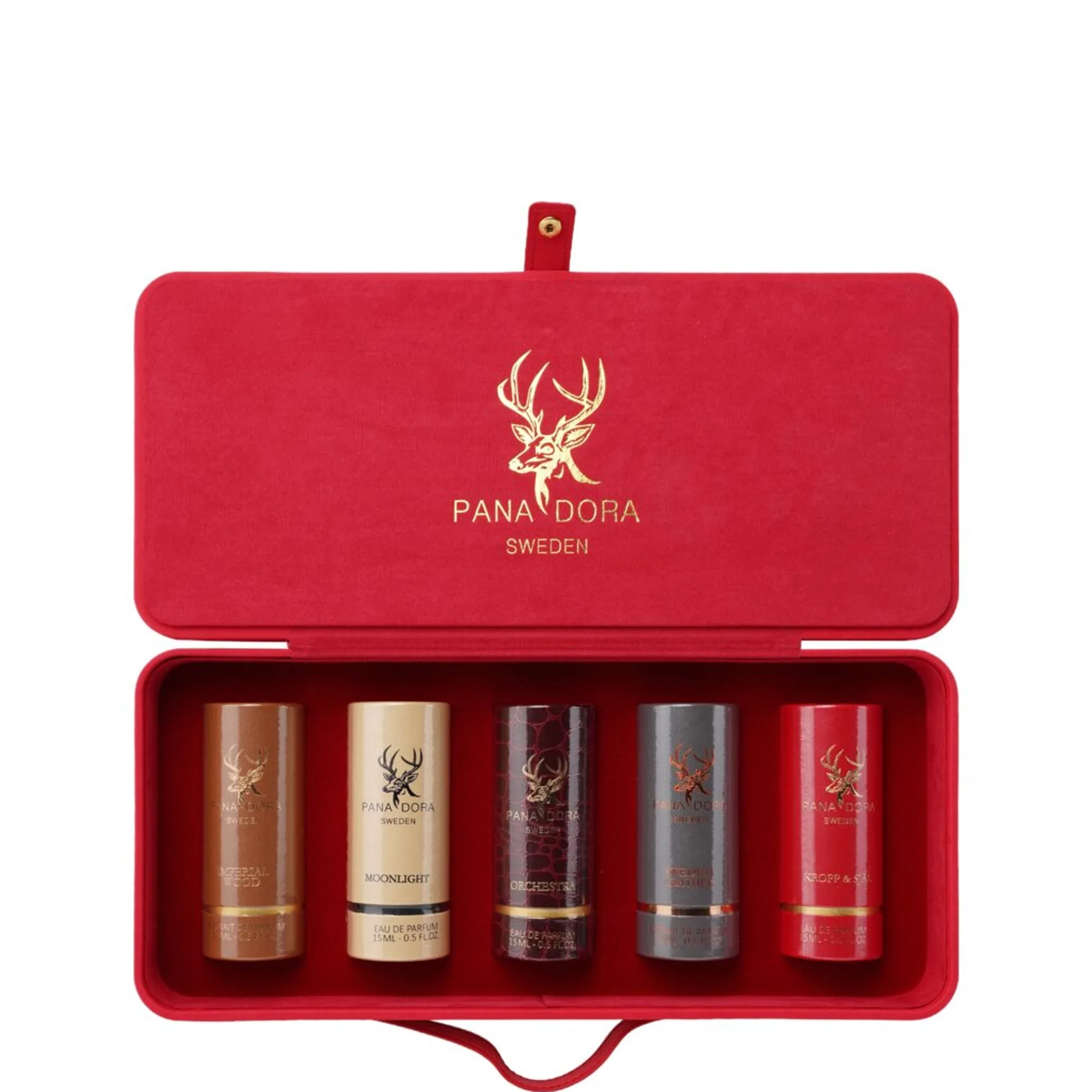 Pana Dora Sample Kit - 5 Fragrances Travel Set Red Doftset
